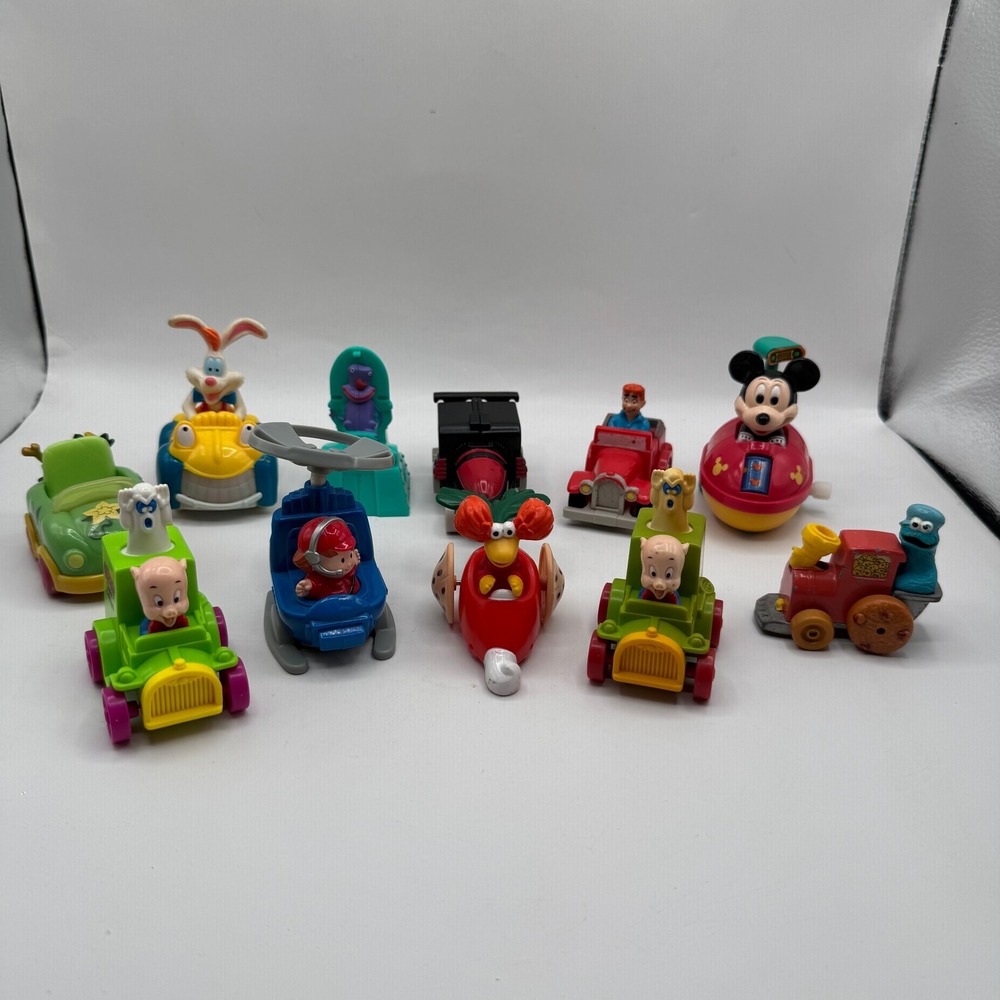 Mixed Brand Vintage Character Toy Lot Kids 80s 90s Burger King BK Disney Fraggle